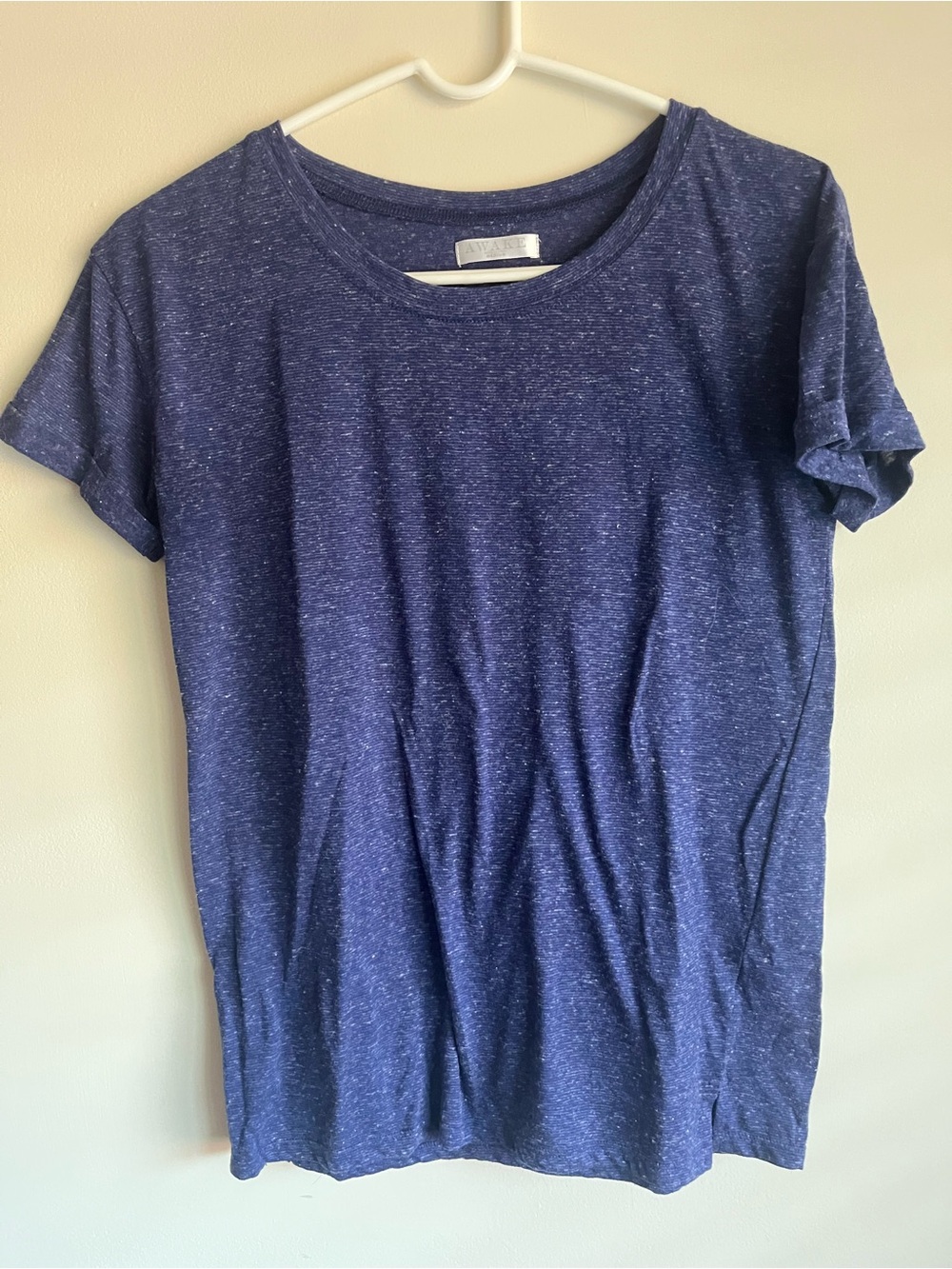 Heather Navy Short-Sleeve Crew Tee